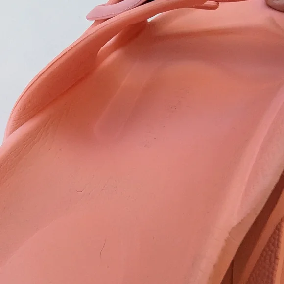 Birkenstock Arizona EVA sandals in the color Coral Peach or Fondant Pink. - Picture 6 of 12